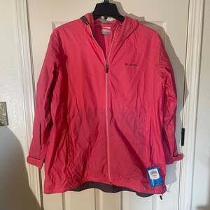 NWT Columbia Switchback Rain Wind Womens Hooded Full Zip Windbreaker Jacket 3X